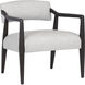 Keagan Saloon Light Grey Leather Lounge Chair